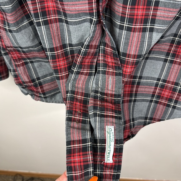 Orvis Signature Twill Plaid Long Sleeve Button Down Shirt Gray Men's Extra Large - Picture 5 of 8